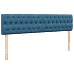 vidaXL Cadre de lit ottoman avec matelas bleu foncé 200x200 cm velours