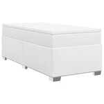 vidaXL Sommier à lattes de lit avec matelas Blanc 90x190 cm Similicuir