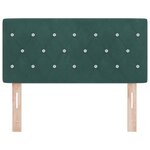 vidaXL Tête de lit LED avec tête de lit Vert foncé 90 cm Polyester