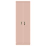 vidaXL Armoire de rangement 2 Pièces Rose 60 x 40 x 180 cm Acier