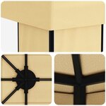 vidaXL Abri de jardin 6 x 3 m Crème Polyester et Acier 190
