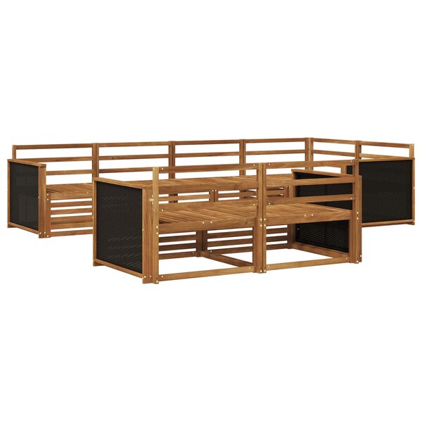 vidaXL Ensemble de canapés d'extérieur 7 pc Naturel