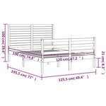 vidaXL Cadre de lit sans matelas bois massif