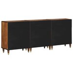 vidaXL Ensemble de mobilier de salle de bain 3 Pièces Miel marron et or