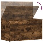 vidaXL Coffre de rangement Chêne fumé 84x42x46 cm Bois d'ingénierie