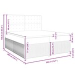 vidaXL Sommier à lattes de lit avec matelas Noir 200x200 cm Tissu
