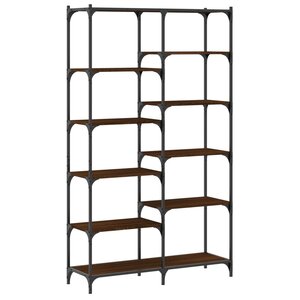 vidaXL Bibliothèque chêne brun 100x32x170 cm bois d'ingénierie et fer