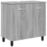 vidaXL Unité de vanité de salle de bain Sonoma gris 60 x 35 x 60 cm