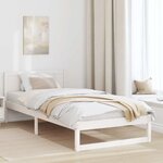vidaXL Cadre de lit Blanc 80 x 200 cm Bois de pin massif