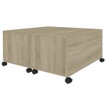vidaXL Table basse Chêne sonoma 75x75x38 cm Aggloméré