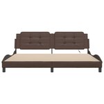 vidaXL Cadre de lit avec LED sans matelas marron 200x200 cm
