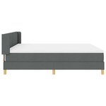 vidaXL Lit Box Spring avec matelas gris foncé  180 x 200 cm  tissu.