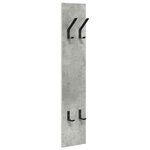 vidaXL Porte-manteau mural Montage mural Gris béton 20 x 1.5 x 100 cm