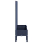 vidaXL Jardinière avec treillis bleu gris 120x40x142 cm PP
