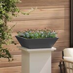 vidaXL Bol de jardin noir 50x50x15 cm en acier