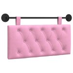 vidaXL Tête de lit suspendue Rose Tissu