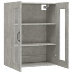 vidaXL Armoire murale suspendue Gris béton 69 5x34x90 cm