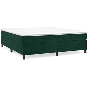 vidaXL Cadre de lit vert foncé 180x200 cm velours