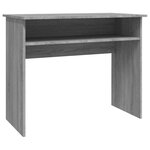 Bureau table poste de travail meuble d'ordinateur informatique étude sonoma 90 x 50 x 74 cm bois d'ingénierie gris 02_0023968