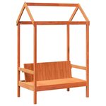 vidaXL Ensemble de lit et de banc avec toit 90x200 cm bois pin massif