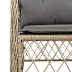 vidaXL Ensemble à manger de jardin et coussins 9 Pièces mélange beige