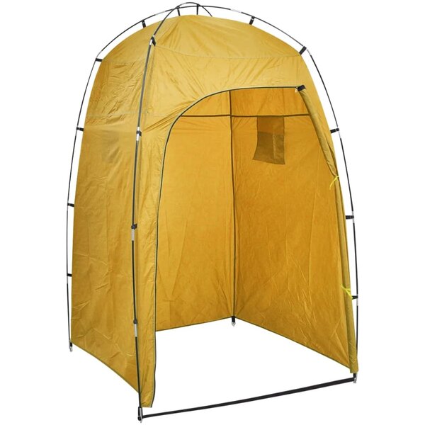 vidaXL Tente de douche WC Dressing Jaune
