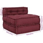 vidaXL Pouf modulaire marron 70x70x54 tissu