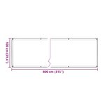 vidaXL Housse de protection plantes avec œillets 1x8 m polyéthylène