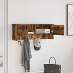 vidaXL Porte-manteau mural avec étagère Chêne fumé 80 x 20 x 30 cm