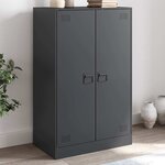 vidaXL Buffet anthracite 67x39x107 cm acier