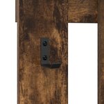 vidaXL Porte-manteau mural avec stockage avec miroir Chêne fumé 100 x 10 x 100 cm