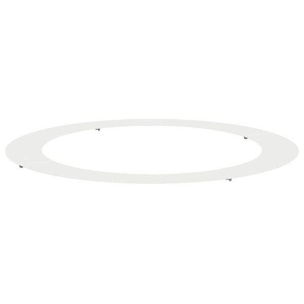 vidaXL Anneau d'arbre plat Blanc Ø90 / 120 cm Acier