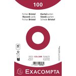 Paquet 100 Fiches Sous Film - Bristol Dots Non Perforé - 125x200mm - Blanc - X 12 - Exacompta