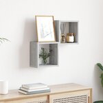 vidaXL Étagères flottantes Gris sonoma Bois d'ingénierie Moyen