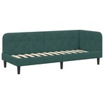 vidaXL Cadre de lit d'angle Vert foncé 80 x 200 cm Velours