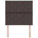vidaXL Tête de Lit en Tissu Geometric Manuel Marron foncé 90 cm tissu