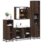vidaXL Ensemble de meubles de salle de bain 4 Pièces chêne marron