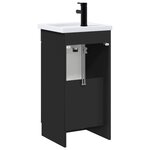 vidaXL Meuble de salle de bain avec évier Noir 42 x 40 x 84 5 cm