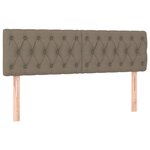 vidaXL Sommier à lattes de lit avec matelas LED Taupe 140x200 cm Tissu