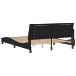 vidaXL Cadre de lit avec LED sans matelas Hanko noir 160x200 cm velours