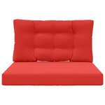 vidaXL Coussin de canapé d'extérieur 2 Pièces Rouge Polyester