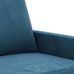 vidaXL Canapé à 2 places Bleu 120 cm Velours