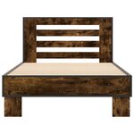 vidaXL Cadre de lit sans matelas chêne fumé 75x190 cm