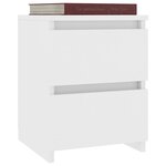vidaXL Table de chevet Blanc 30 x 30 x 40 cm Bois d'ingénierie