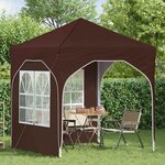 vidaXL Tente de fête pop-up 192 x 192 x 245 cm Marron