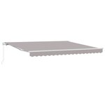 Auvent rétractable manuel vidaXL gris clair 400x300 cm