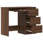 vidaXL Bureau Chêne marron 90x45x76 cm Bois d'ingénierie