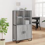vidaXL Buffet haut sonoma gris 79 5x35 5x137 5 cm bois d'ingénierie