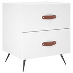 vidaXL Table de chevet blanc 40x35x47 5 cm bois d’ingénierie
