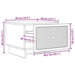 vidaXL Table basse Blanc brillant 49 x 50 x 40 cm Bois d'ingénierie